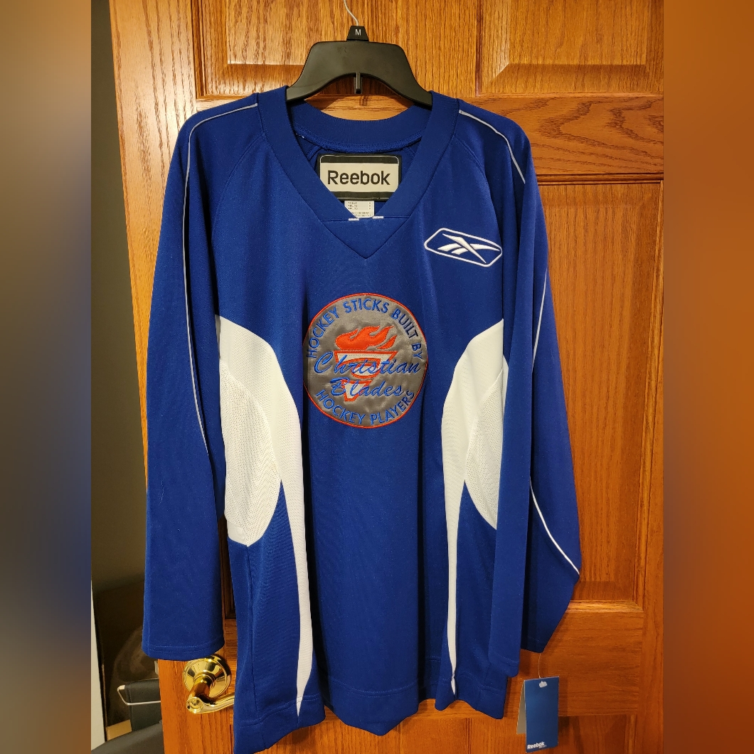 Brand New With Tags Reebok Royal Blue Hockey Jersey Christian Miracle On Ice